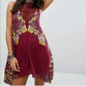 SOLD Intimately Free People Marsha Wine Lace Dress